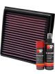 K&N Air Filter BA-1801 + Aerosol Recharge Kit