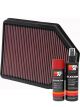 K&N Air Filter DU-1004 + Aerosol Recharge Kit