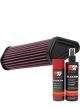 K&N Air Filter DU-1210 + Aerosol Recharge Kit