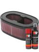 K&N Air Filter E-0636 + Aerosol Recharge Kit
