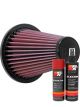 K&N Air Filter E-0940 + Aerosol Recharge Kit