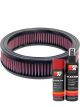 K&N Air Filter E-1090 + Aerosol Recharge Kit