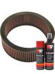 K&N Air Filter E-1250 + Aerosol Recharge Kit