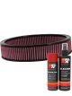 K&N Air Filter E-1650 + Aerosol Recharge Kit
