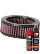 K&N Air Filter E-2490 + Aerosol Recharge Kit