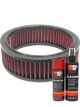 K&N Air Filter E-2861 + Aerosol Recharge Kit