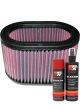 K&N Air Filter E-3011 + Aerosol Recharge Kit