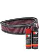 K&N Air Filter E-3333 + Aerosol Recharge Kit
