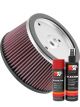 K&N Air Filter E-3984 + Aerosol Recharge Kit