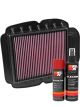 K&N Air Filter HY-6510 + Aerosol Recharge Kit