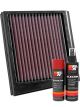 K&N Air Filter KA-0009 + Aerosol Recharge Kit