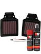 K&N Air Filter KA-1299-1 + Aerosol Recharge Kit
