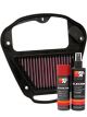 K&N Air Filter KA-2008 + Aerosol Recharge Kit