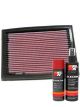 K&N Air Filter KA-7589 + Aerosol Recharge Kit