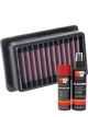 K&N Air Filter MG-8516 + Aerosol Recharge Kit