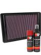 K&N Air Filter PL-2415 + Aerosol Recharge Kit