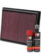 K&N Air Filter PL-9011 + Aerosol Recharge Kit
