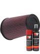K&N Air Filter RE-0810 + Aerosol Recharge Kit