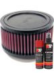 K&N Air Filter RU-0350 + Aerosol Recharge Kit
