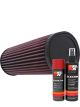 K&N Air Filter RU-1260 + Aerosol Recharge Kit