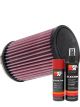 K&N Air Filter RU-1620 + Aerosol Recharge Kit