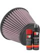 K&N Air Filter RU-1624 + Aerosol Recharge Kit