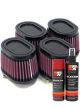 K&N Air Filter RU-2454 + Aerosol Recharge Kit