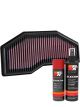 K&N Air Filter TB-1016 + Aerosol Recharge Kit