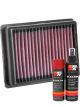 K&N Air Filter TB-1216 + Aerosol Recharge Kit