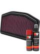 K&N Air Filter YA-1009 + Aerosol Recharge Kit