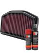 K&N Air Filter YA-1009R + Aerosol Recharge Kit