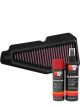 K&N Air Filter YA-1113 + Aerosol Recharge Kit