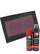 K&N Air Filter YA-8002 + Aerosol Recharge Kit
