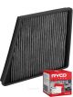 Ryco Cabin Air Filter Activated Carbon RCA136C + Service Stickers