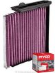 Ryco Cabin Air Filter Microshield RCA284MS + Service Stickers
