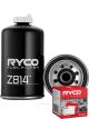 Ryco Fuel Filter Heavy Duty Spin-On Z814 + Service Stickers