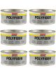 6 x Soudal Polyfiber Polyester Based with Glass Fibers Light Grey 1kg