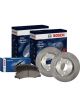 Bosch Front Disc Brake Rotors + Brake Pads