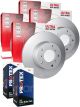 Protex Ultra Front & Rear Disc Rotors + Blue Brake Pads