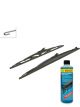Bosch Wiper Blade Twin Spoiler Set + Windshield Washer Fluid
