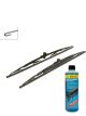 Bosch Wiper Blade Twin Spoiler Set + Windshield Washer Fluid