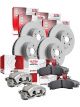 Protex Ultra Front & Rear Disc Rotors + Ceramic Brake Pads + Disc Calipers