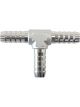 Aeroflow Aluminium Barb T-Piece - Silver 3/16