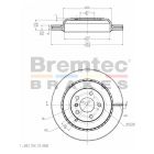 Bremtec Euro-Line Disc Brake Rotor (Pair) 330mm
