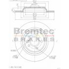 Bremtec Euro-Line Disc Brake Rotor (Pair) 301.6mm