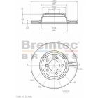 Bremtec Euro-Line Disc Brake Rotor (Single) 330mm