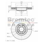 Bremtec Euro-Line Disc Brake Rotor (Single) 315.70mm
