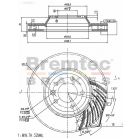 Bremtec Euro-Line High Grade Disc Brake Rotor Right (Single) 350mm