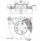 Bremtec Euro-Line High Grade Disc Brake Rotor Left (Single) 330mm