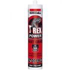 Soudal T-Rex Power Fast Grab Adhesive Sealant Quick Silver 290ml